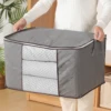3/4 Pcs Set Foldable Comforter clothing Storage Bag Household Clothing Storage Box Dustproof Quilt Storage  wardrobe organizer 4