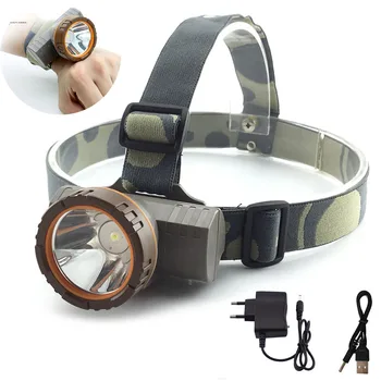 

Powerful led Frontale Headlamp flashlight Head Torch Lamp light lampe frontale For fishing Camping rechargeable battery Charger