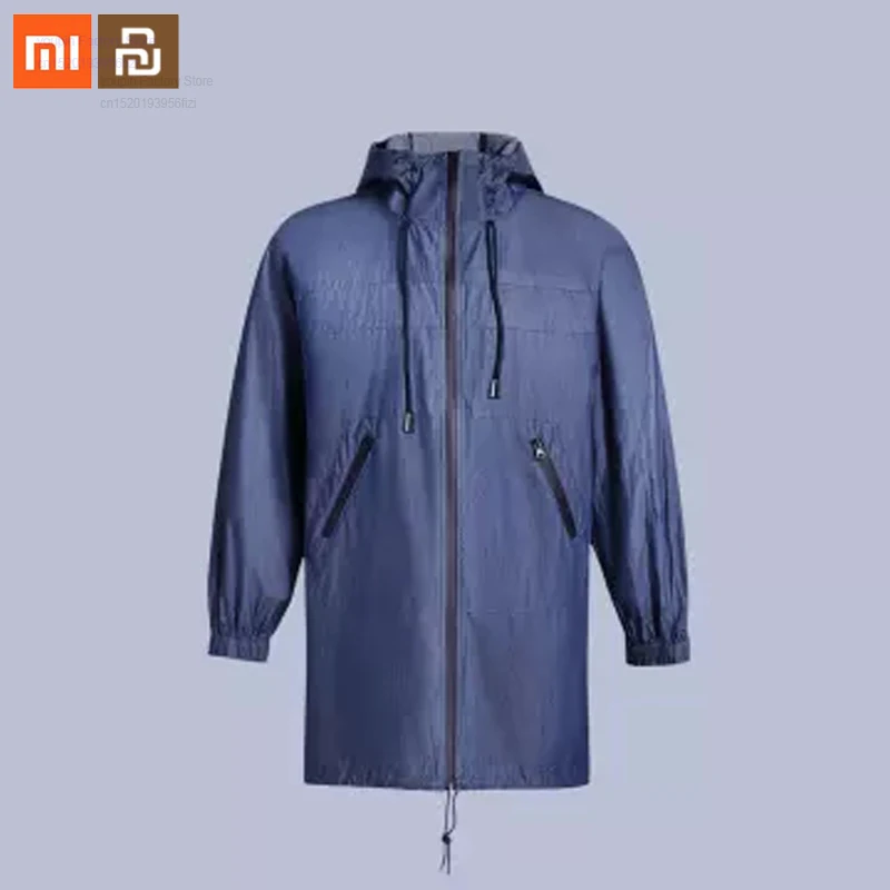 Xiaomi mijia windproof fashion long windbreaker cotton technology windproof breathable men's hooded windbreaker smart home