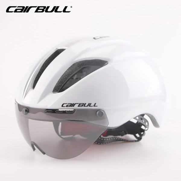 White and silver CAIRBULL бренд шлем для верховой езды Сверхлегкий интегрированный литой дорожный горный пневматический велосипедный шлем - Color: White and silver