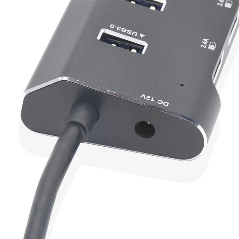 7 портов usb-хаб USB3.0 Синхронизация данных 2.4A адаптер для быстрой зарядки