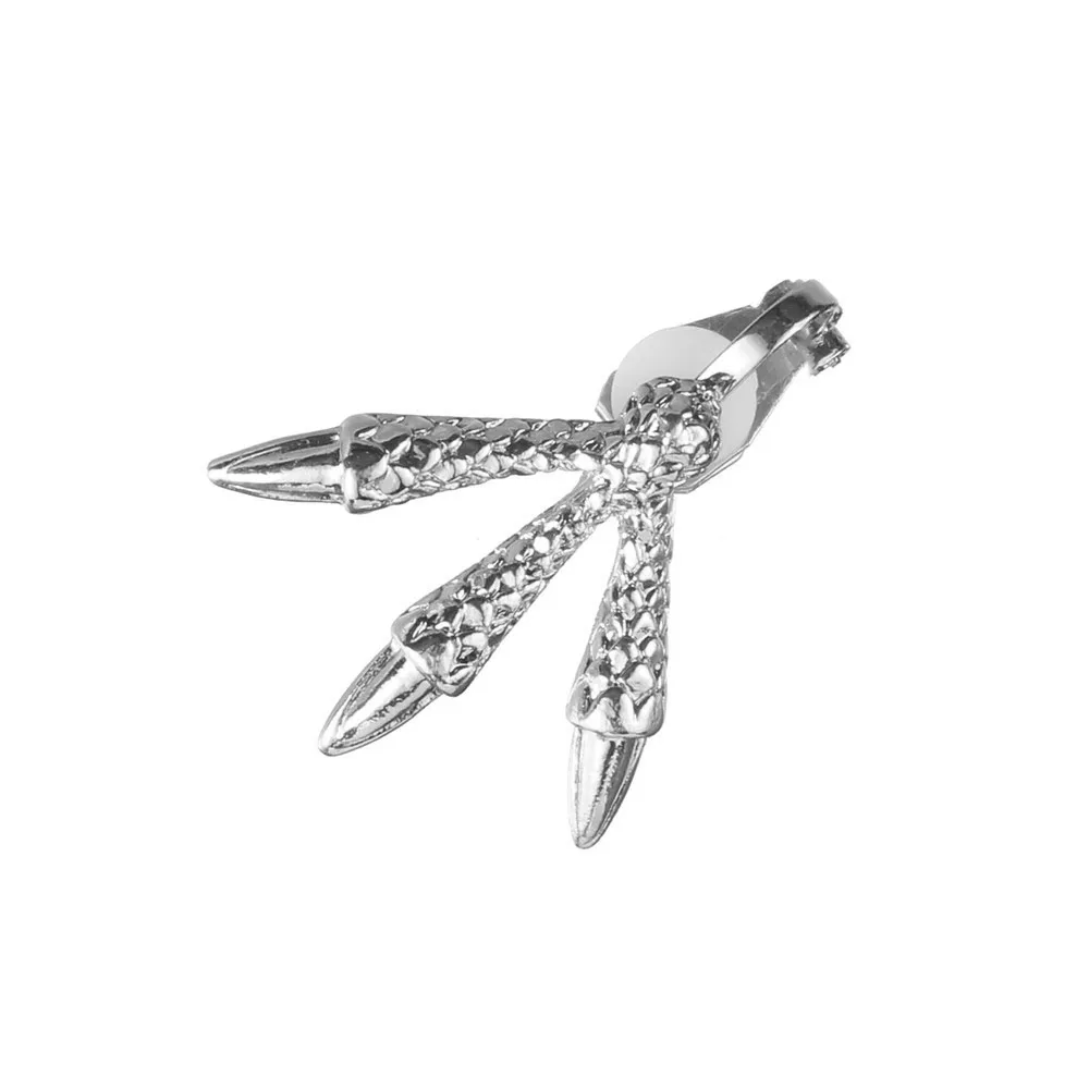 Silver color Горячая панк стиль череп коготь клип серьги без пирсинга личности когти орла клипса для женщин мужчин ювелирные изделия - Окраска металла: Silver color