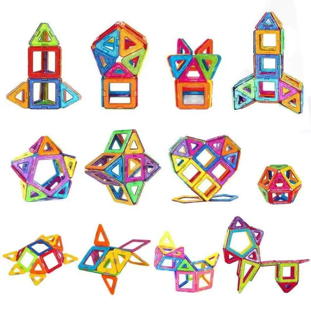 50pcs/set Mini Magnetic Building Blocks Designer Construction Set Model  Building Magnets Magnetic Blocks Educational Toys 3
