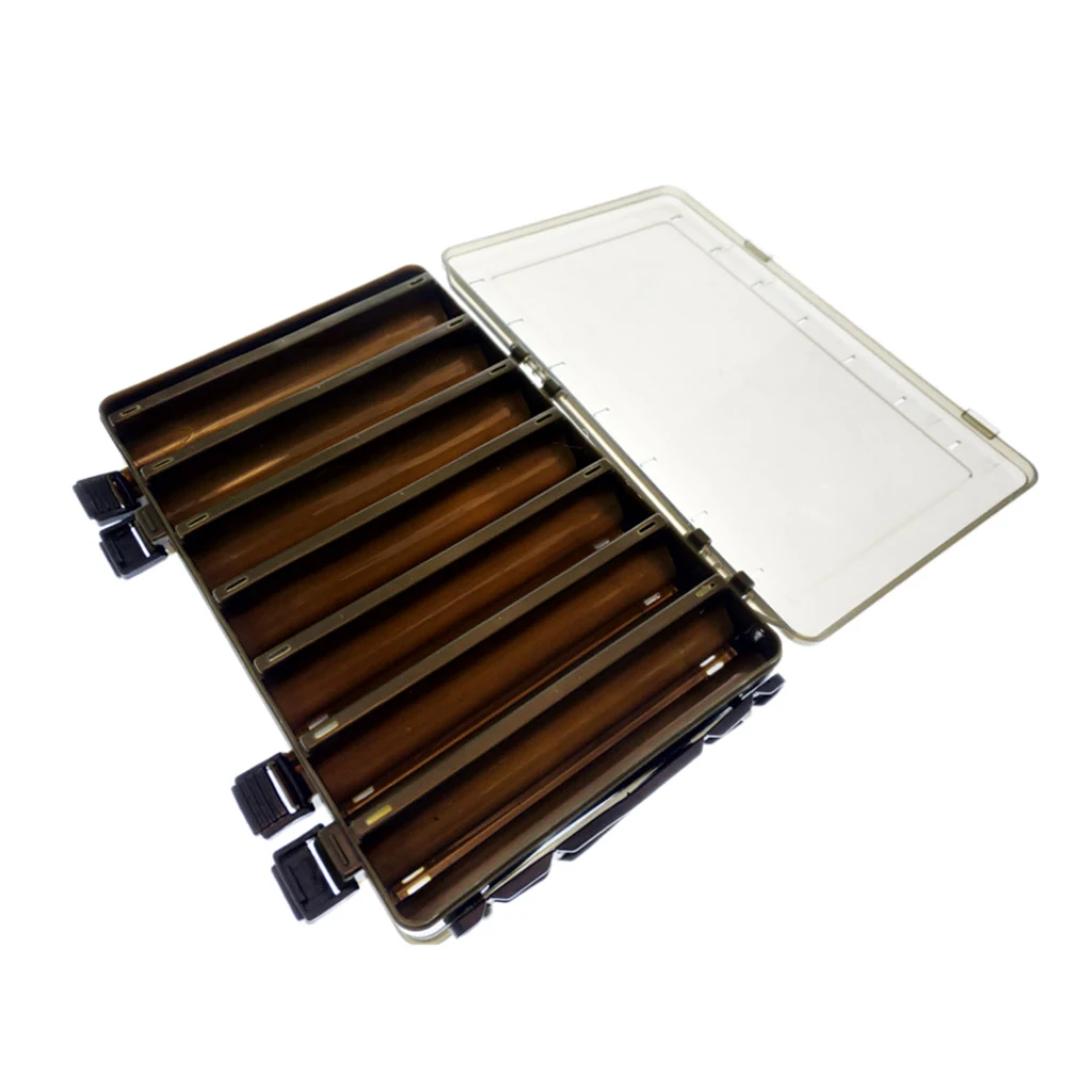 Double-Sided Fishing Lure Squid Baits Box Hook Rings Storage Box Clear Squid Jig Minnows Case Container Multipurpose Tackles Box