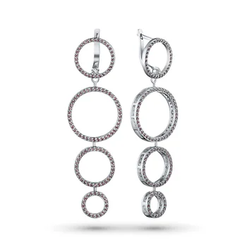 

Silver earrings with topaz and garnet e0630sg12193670