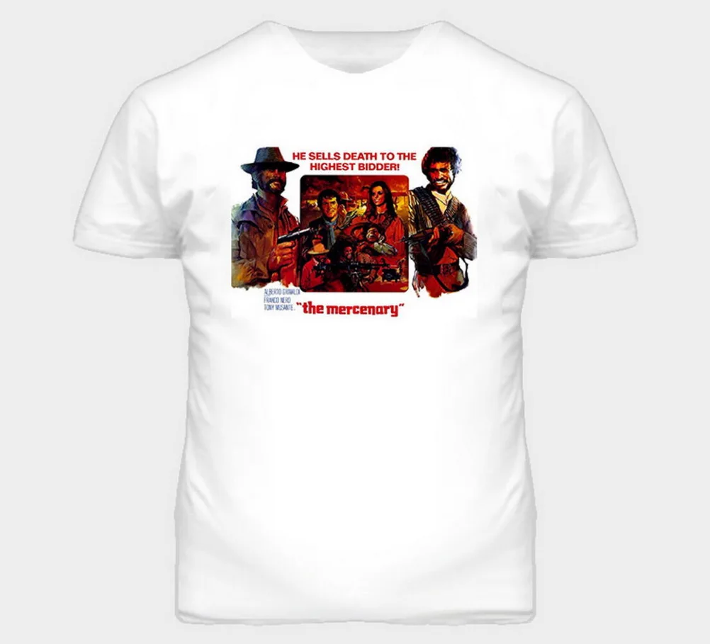 Jack Palance Movie Western The Mercenary Tops Tee T Shirt T-Shirt Cotton Short Sleeve | Мужская одежда