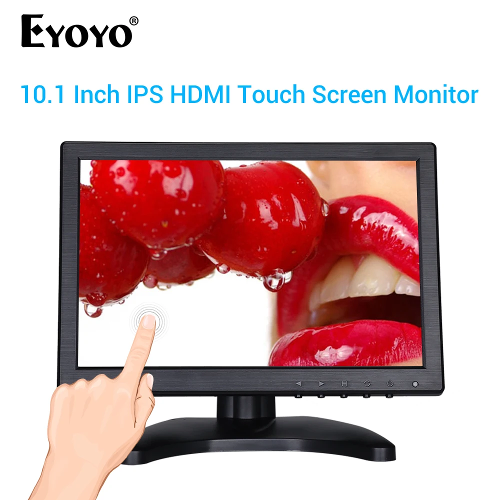

Eyoyo EM10W 10.1 Inch IPS Touch Mini Computer PC LCD Screen Monitor 1280x800 VGA HDMI USB for PC DVR CCTV TV Security Display