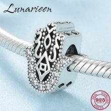 Высокое качество Guardian счастливая рука Фатимы "серебряные бусины 925 пробы, подходят к оригиналу Pandora, браслет, ювелирные изделия с бриллиантами делая