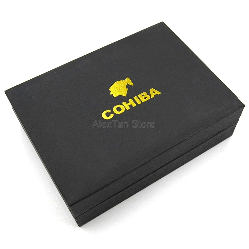 COHIBA курительный гаджет зажигалка 3 фонарь ветрозащитная Регулируемая струя пламени Cohiba профессиональные зажигалки для сигар