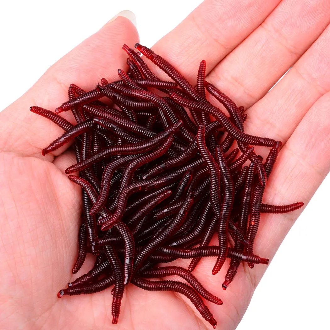 Simulation Earthworm Fishy-Smell Soft Lures Artificial-Fishing-Lure Luminous-Worms Lifelike