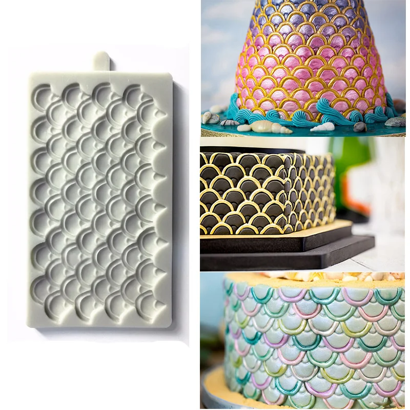 

Fish Scale Fondant Cake Mold Silicone Baking Tools For Cakes Cake Decorating Tools Chocolate Pastry Baking Mols Sugarcraft