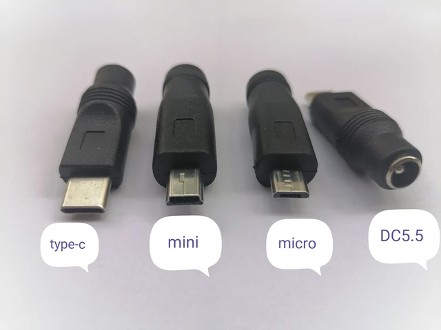1pcs/3pcs Dc 5.5 * 2.1 Mm Power Jack Usb 3.1 Type C Usb-c Type-c 5.5mm  *2.1mm Mini Usb & Micro Usb Dc Power Connector Adapter - Audio & Video  Cables - AliExpress