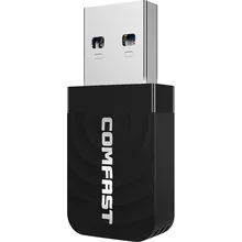 COMFAST Двухдиапазонная 2,4G и 5,8G Wifi Ethernet USB 3,0 мини Сетевая карта 1300 Мбит/с Wifi удлинитель USB Wifi адаптер Антенна CF-812AC