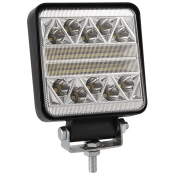

Led Light Bar, 4 Inch Square 102W Waterproof Led Work Light, For Jeep Off-Road Light Bar, Driving Fog Light With Mounting Bracke