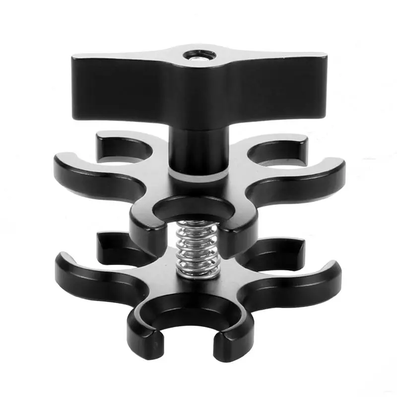 

Upgrade Clamp 3-Hole Aluminum Triple Butterfly Clip Diving Light Arm Ball Head Mount Adapter For Action Camera Flashlight Tripod