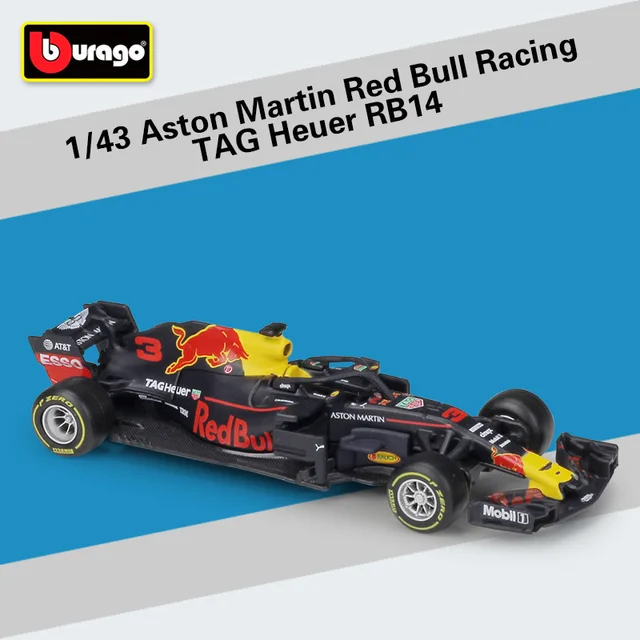 Bburago 1:43 2021 F1 Red Bull Racing RB16B 33# Max Verstappen 11# Sergio Perez Formula one Simulation alloy super toy car model RB14-3