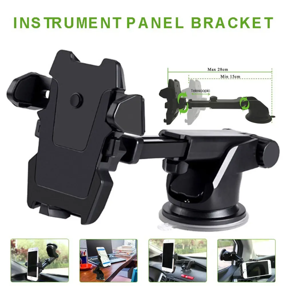 

High Quality Car Phone Holder 360 Degrees Universal Smartphone Car Mount Holder Adjustable Phone Mounting Suction Cup Holder