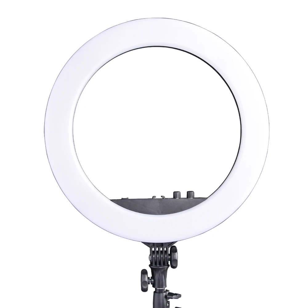 Fusitu RL-18BII светодиодный кольцевой светильник 3200-5600K лампа фотографический светильник для камеры Youtube Фото Видео макияж и штатив батарейный отсек