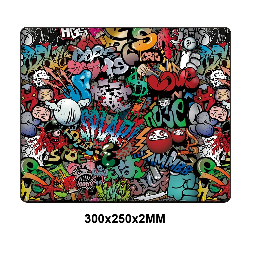 KTTY-001-30x25 Большой игровой коврик для мыши с граффити 900x400 мм, коврик для компьютерной мыши в стиле аниме Grande Gamer XXL, игровой коврик с клавиатурой, настольный игровой коврик, коврик для ПК - Цвет: KTTY-001-30x25