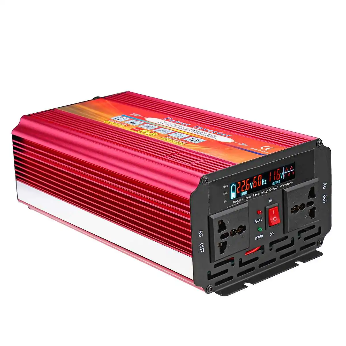 

Inverter 12V 220V 2000/3000W/4000W Voltage Transformer Converter DC 12V To AC 220V Car Inverter 12V/24V To 110V/220V LCD