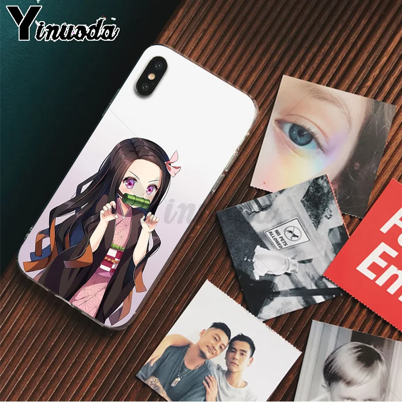 Yinuoda Demon Slayer Kimetsu no Yaiba Colorful Cute Phone Accessories Case for Apple iPhone 8 7 6 6S Plus X XS MAX 5 5S SE XR