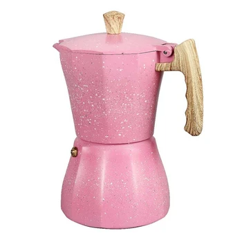 

Latte Mocha Coffee Maker Italian Moka Espresso Cafeteira Percolator Pot Stovetop Coffee Maker 300Ml Pink