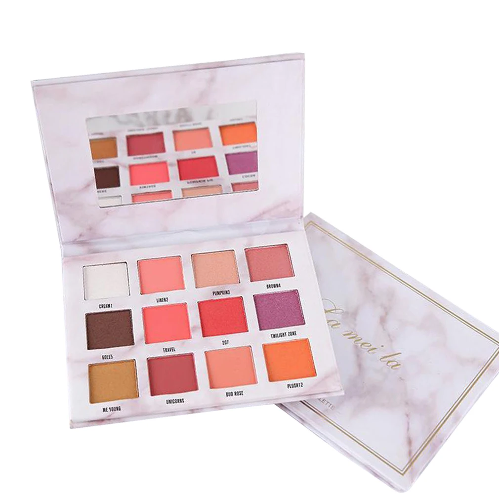 

Marble 12-color Eyeshadow Tray Powder Matte Shimmer Girl Nude Makeup Beauty For Beginner Eye Shadow Palette Cosmetics Kit