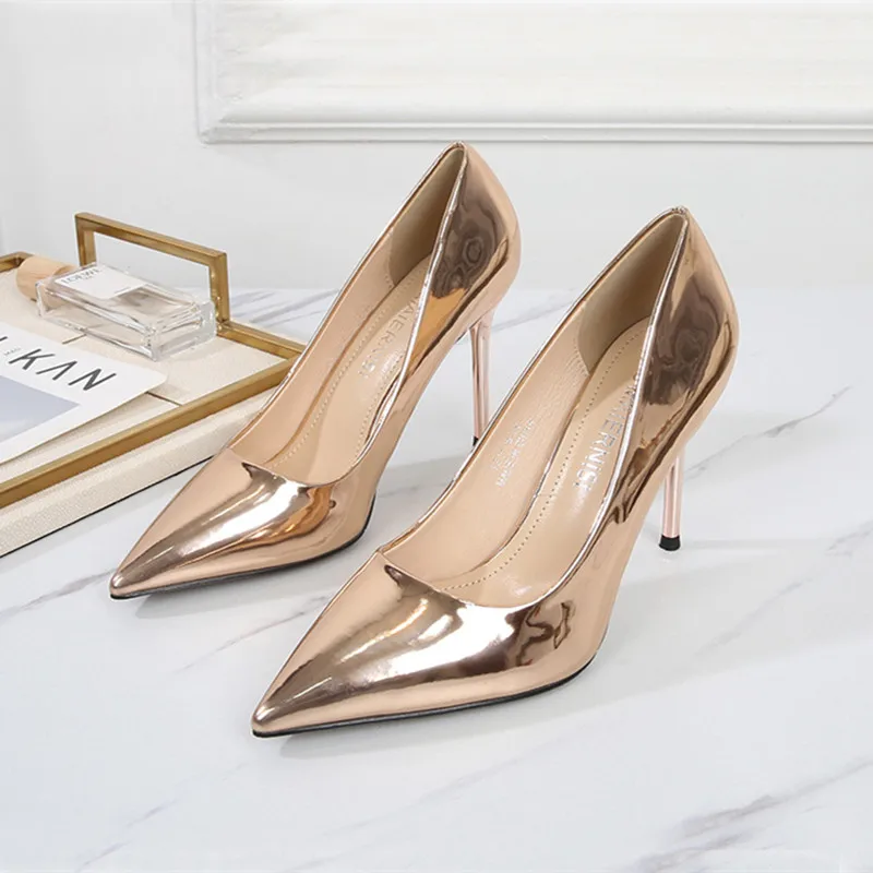 Women Pumps High Heels Sexy Designer Office Lady Stiletto Pointed Toe Fashion Dress Party Wedding Bride 2021 Shoes For Woman