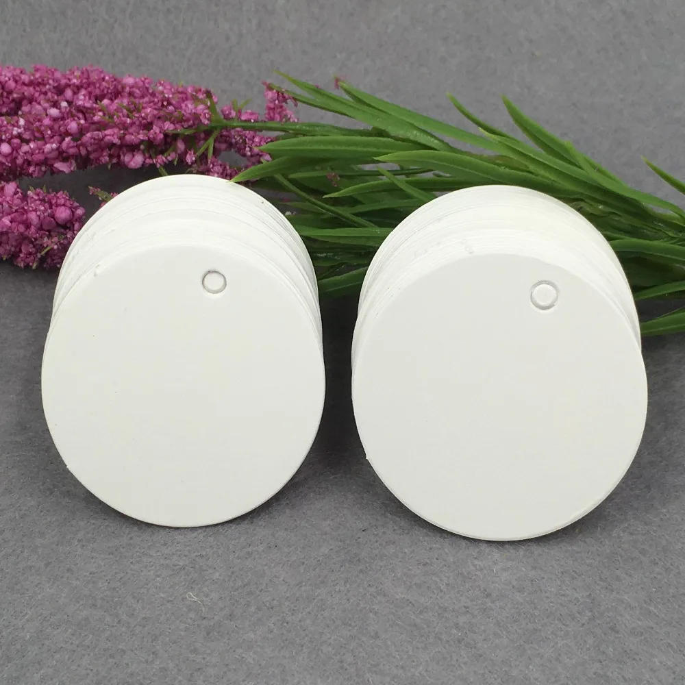 

1200pcs Personalized blank Wedding Tags Round Circle Hang Tags Rustic Wedding Bridal Shower Favors Tag 40mm