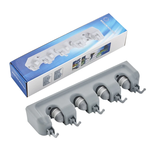 Konyhai Szervező Mop Tartó Tároló Állvány 3/4/2005 Pozíciós Falra Szerelt Polc A Csavaros Seprű Mopok Akasztóház Otthoni - Image 6