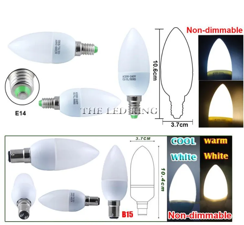 Энергосберегающие E14 E27 B22 E12 B15 5 Вт 7 Вт светодиодные свечи лампочки светодиодные лампы Decorativas домашние фары для замены 30 Вт галогенные лампы