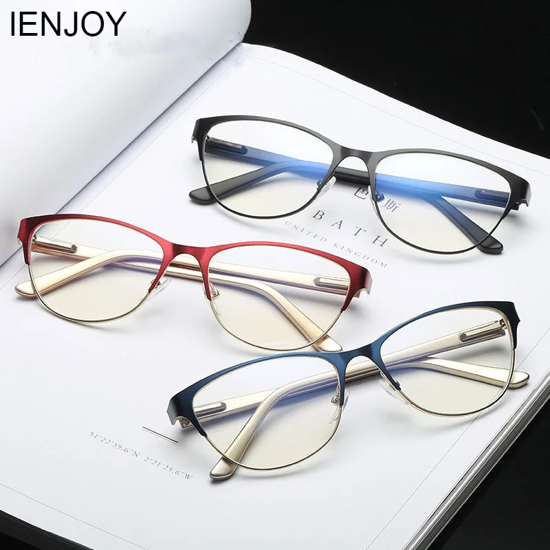 

IENJOY Reading Glasses Women Optical Computer Glasses Ultralight Mirror Presbyopia Eyewear Anti-Reflective Reader