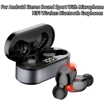 

With Microphone Waterproof Noise Cancelling Wireless Bluetooth Earphones Touch Control Deep Bass For Android HIFI Charging Box