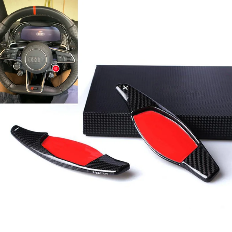 For Audi RS3 RS4 17-18 RS5 R8 TTRS 2016 2017 2018 Carbon Steering Wheel Paddle Shift Extend Shifter Extension Trim replacement