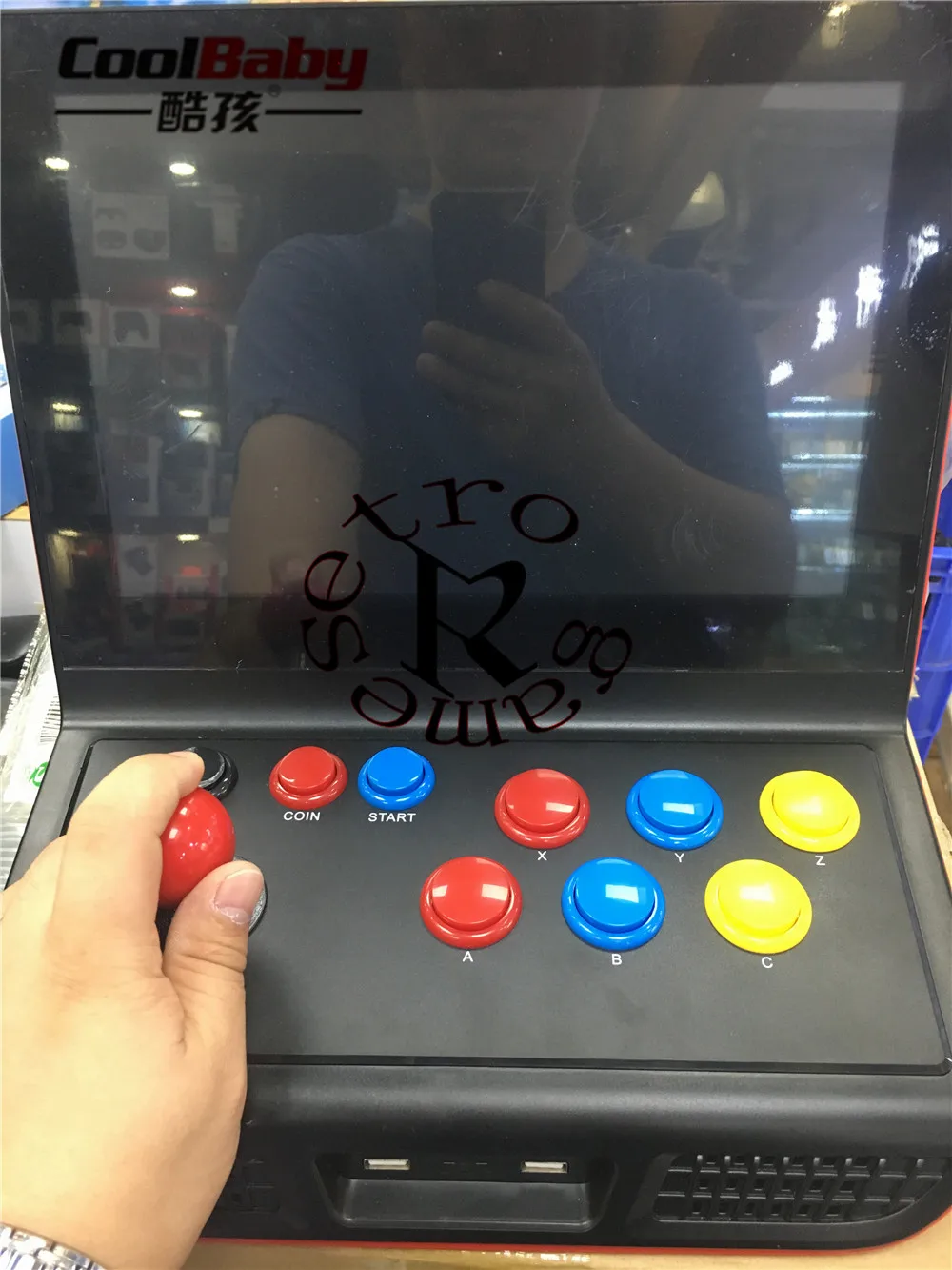 Retro games A10 12 inch HD screen 4GB retro game console with Rocker arcade nostalgic fighting game support TV connection Retro games A10 12 inch HD screen 4GB retro game console with Rocker arcade nostalgic fighting game support TV connection