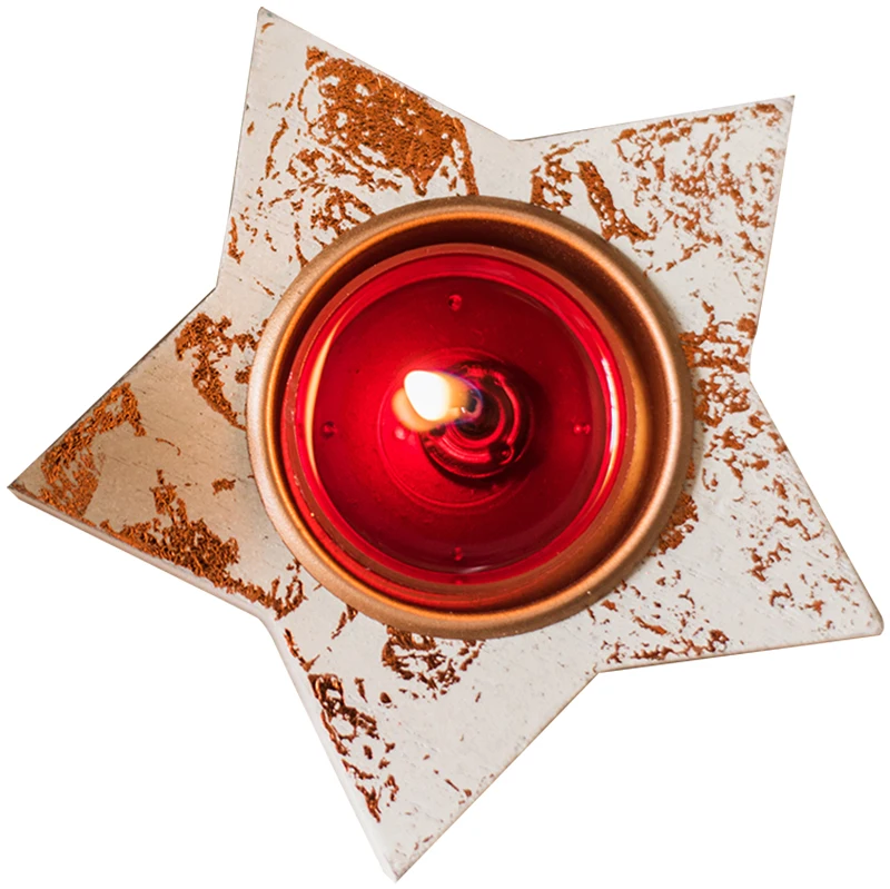 Деревенский деревянный подсвечник Tealight украшение стола Рождественская елка