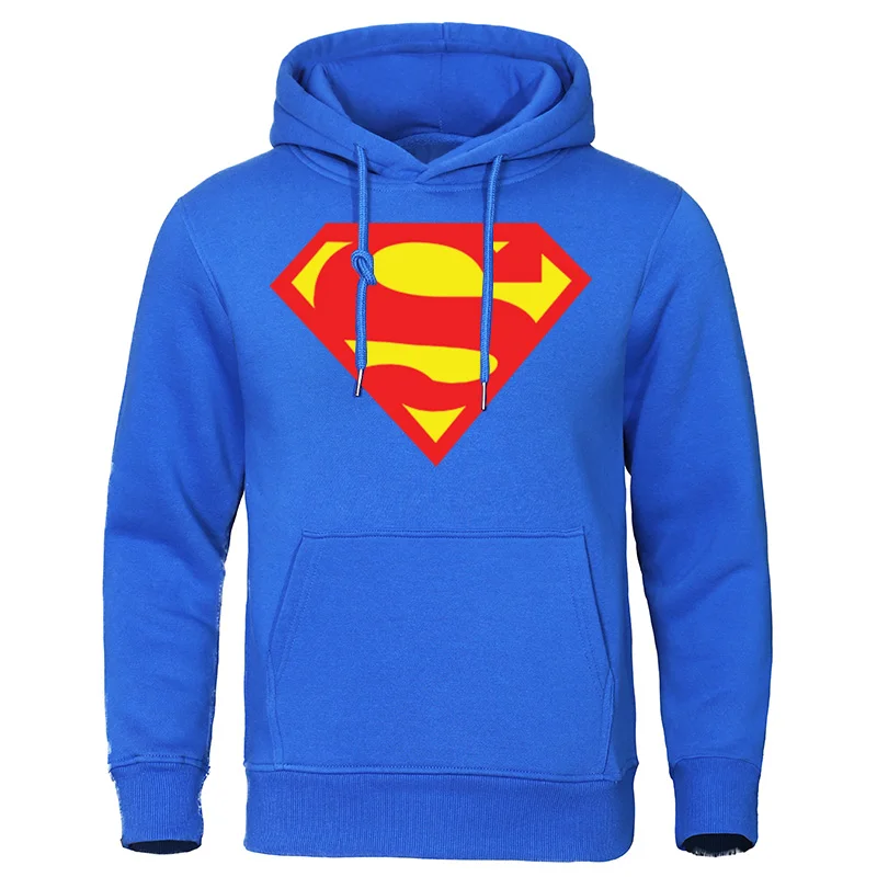 2019 Autumn Winter Men's Hoodies Superman Sweatshirts Quality Streetwear Male Pullovers Hot sale Cotton Tops Casual Man Clothing