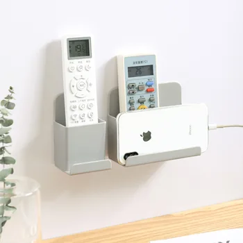 

1PC Wall Mounted Organizer Storage Box Remote Control Air Conditioner Storage Case Mobile Phone Plug Holder Stand Container