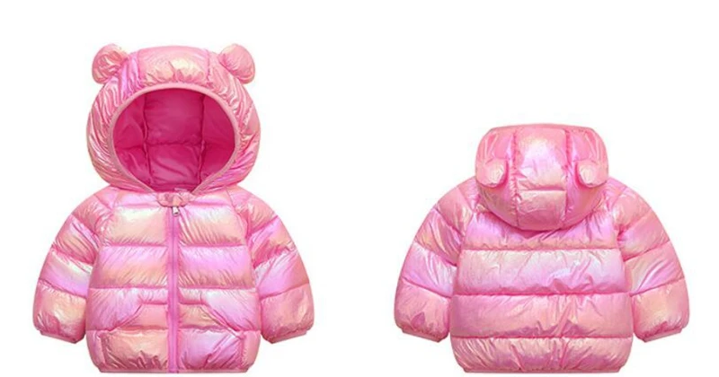 CROAL CHERIE Metallic Style Kids Jacket For Girls Boys Cotton Children Outerwear Coat Cute Bear Ear Baby Girls Boys Snowsuit  (14)