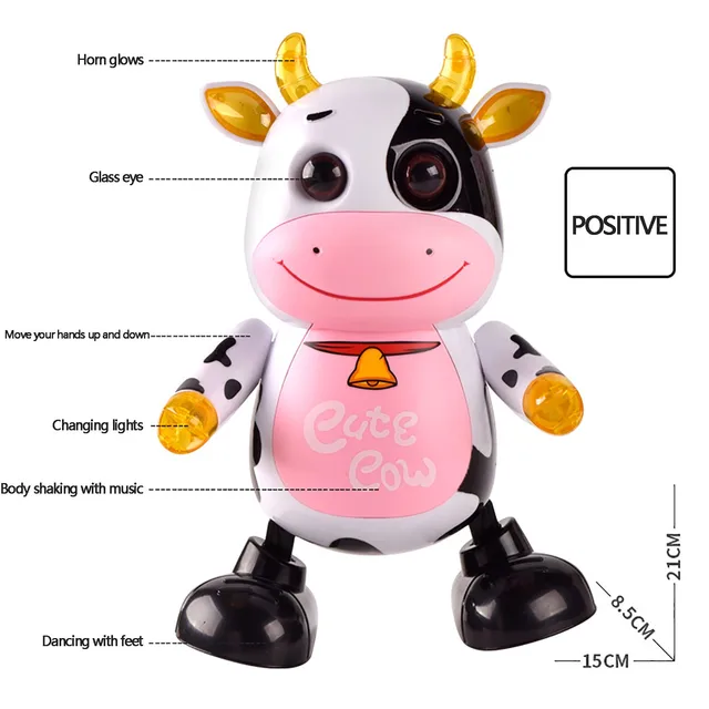 Hot Selling Dancing Cow Robot Toy With Light And Sound Guide Baby Crawling Leisure Educational Toy Children's Electric Toy 4
