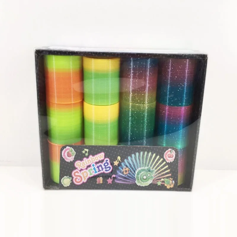 

Creative Spring Rainbow Ring Ever-Changing Rainbow Ring Magic Hula Hoop Rainbow Ring Children'S Educational Toy
