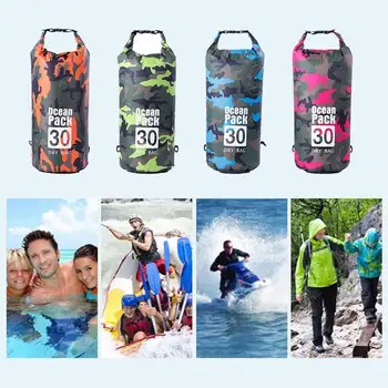 

30L Shoulder Camouflage Polyester Waterproof Bag Single Shoulder Lightweight Bag Bucket Bag Shoulder Drifting Waterproof Sp L9M9