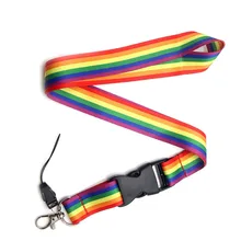 CA101 Радужный ремешок на шею для ключей, ID карт, ремешок для мобильного телефона, USB держатель для бейджа, сделай сам, ремешок на шею, висячий канат, Lanyards