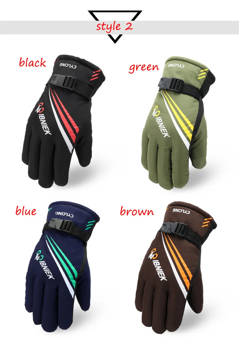 Зимние уличные утолщенные бархатные теплые перчатки мужские для верховой езды Нескользящие износостойкие лыжные перчатки от холода