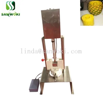 

electric ananas core removing and cutting machine stainless steel Cut Pineapple Fruit Peeler machine pineapple cutter machine