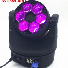 6X15w RGBW 4IN1 Led Bee Eyes Beam Moving Head Light DMX Stage Light dimmer 10/15 channels