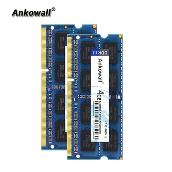 

Ankowall DDR3 1333Mhz 8GB Kit (2 x 4GB) 4GB RAM 1333 MHz SODIMM Notebook Memory PC3-10600 Laptop RAM