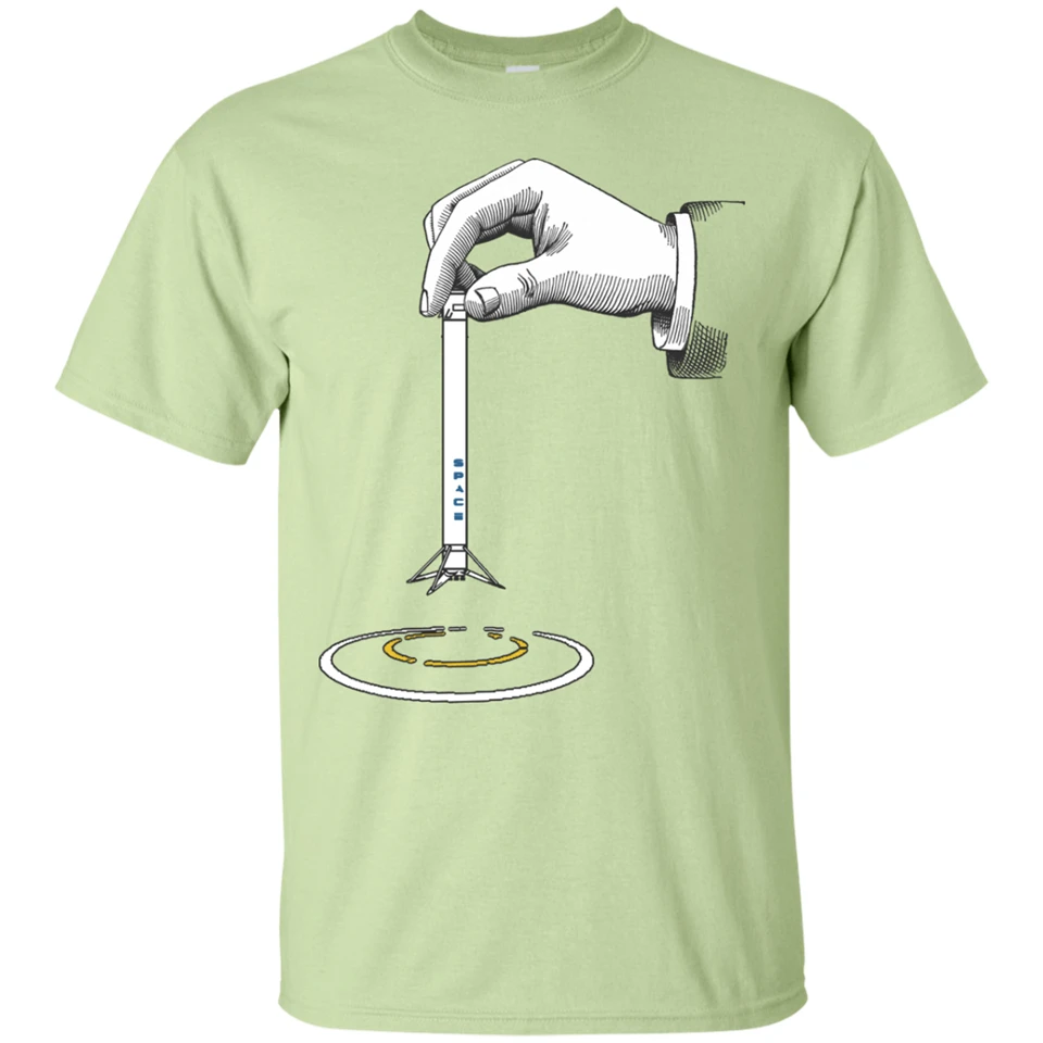 Plonk Space Rocket Landing Falcon Drone Ship Reusable Elon Musk Spacex Tshirt Breathable Tee Shirt |