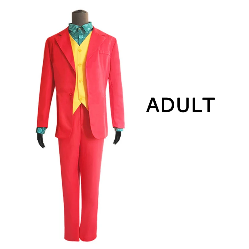 Adult Clothes Костюм Джокера Хоакина Феникса Артура флека для косплея, костюм на Хэллоуин для мужчин, Костюмы Клоуна для взрослых и детей - Цвет: Adult Clothes