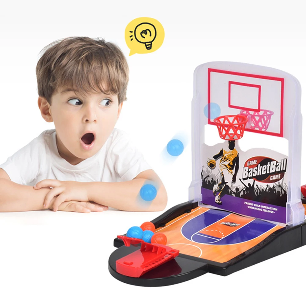 

Mini 2 Player Desktop Basketball Shooting Game Interactive Fun Finger Catapult Court Double Ejection Launch Pad Parent-child Toy
